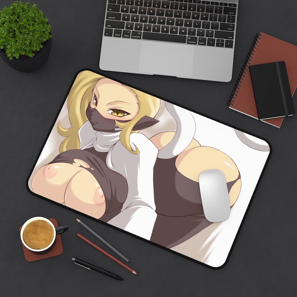 Thick Boobs and Butt Nekomata Shin Megami Tensei Desk Mat - Sexy Video Game Girl Mousepad - Gaming Playmat