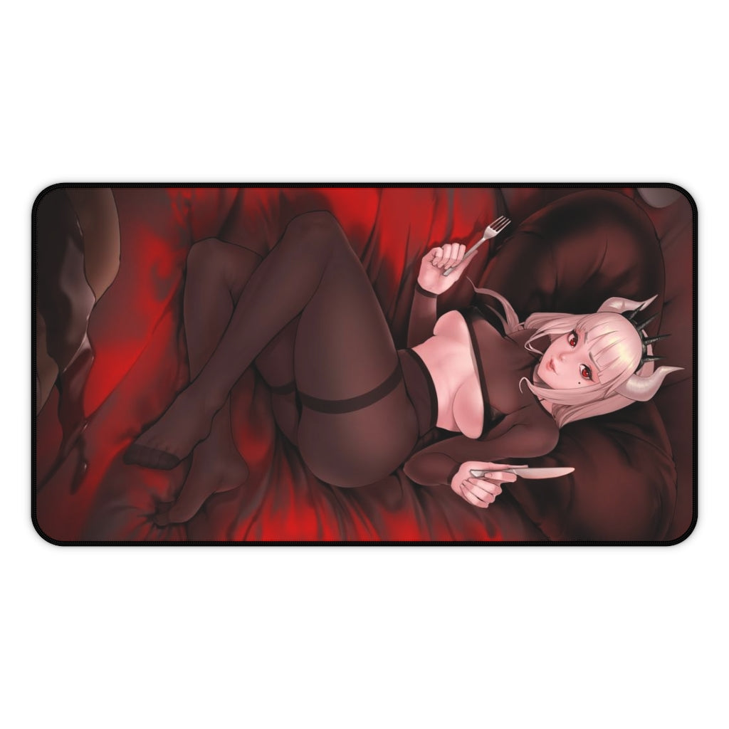 Helltaker Sexy Mousepad - Meal Time Lucifer Gaming Desk Mat - Ecchi Playmat