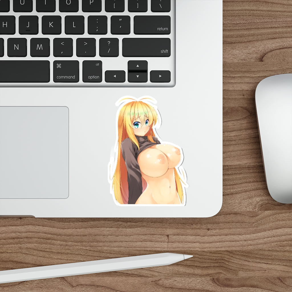 Tsurumaki Maki Nude Tits Voiceroid Waterproof Sticker - Ecchi Vinyl Decal