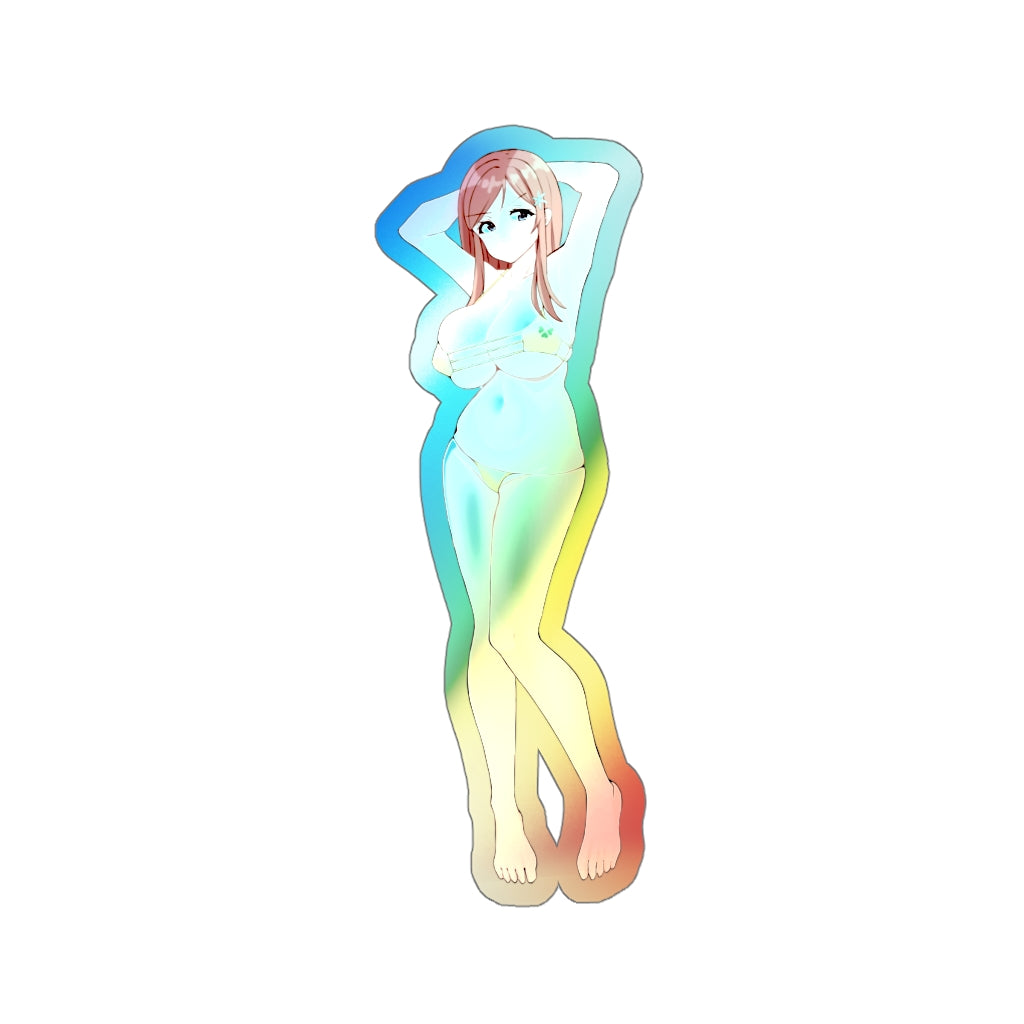 Sexy Orihime Holographic Sticker Anime - Bleach Holographic Car Decal