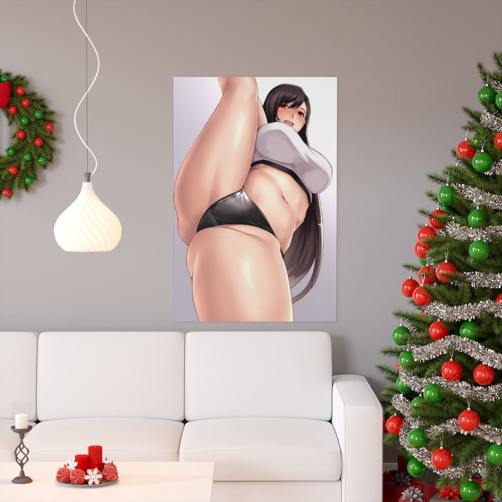 Sexy Tifa Split Final Fantasy 7 Poster - Lewd Premium Matte Vertical Poster - Adult Wall Art