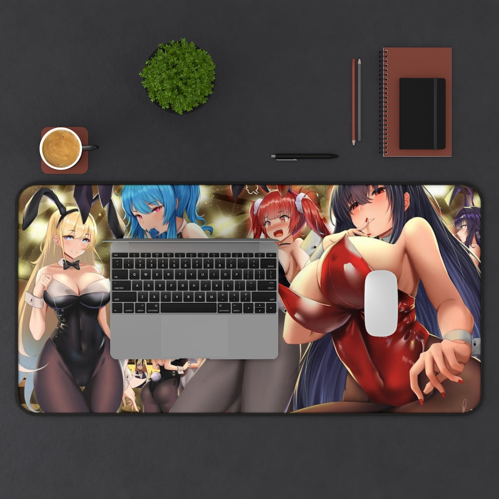 Large Anime Ecchi Desk Mat | Bunny Waifus | Big Gaming Mousepad - MTG Playmat