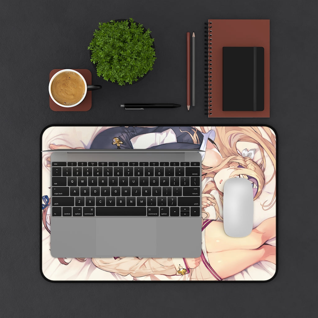 Atelier Ryza Sexy Mousepad - Sleepover Klaudia Valentz and Reisalin Stout Ecchi Desk Mat - Kawaii Gaming Playmat