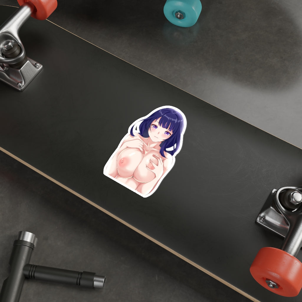 Genshin Impact Raiden Shogun Topless Tits Waterproof Sticker - Ecchi Vinyl Decal