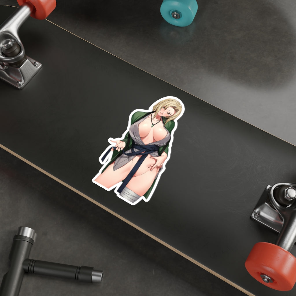 Teasing Tsunade Naruto Waterproof Sticker - Ecchi Vinyl Decal