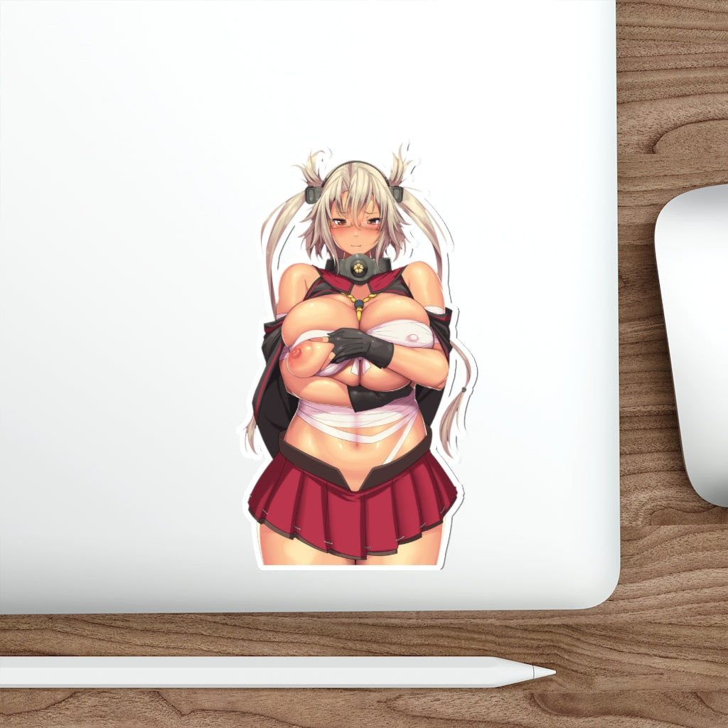 Thick Boobs Musashi Kantai Collection Waterproof Sticker - Ecchi Vinyl Decal