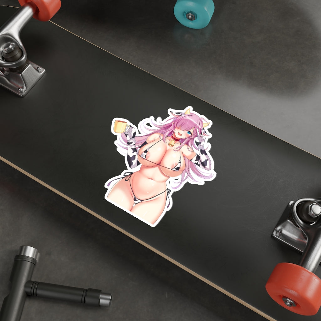 Counter Side Sexy Cow Girl Miya Waterproof Sticker - Ecchi Vinyl Decal