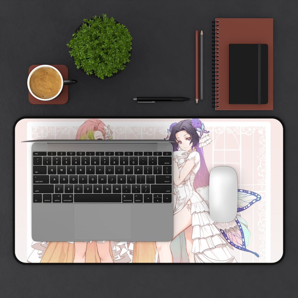 Sexy Brides Waifus Kanroji Mitsuri Kochou Shinobu Desk Mat - Demon Slayer Mousepad - Anime Girls Playmat