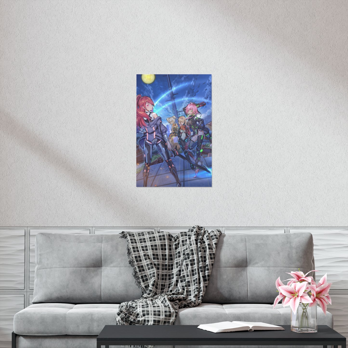 Tower Of Fantasy Neon Waifus Poster - Gaming Decor Wall Art - Premium Matte Vertical Poster