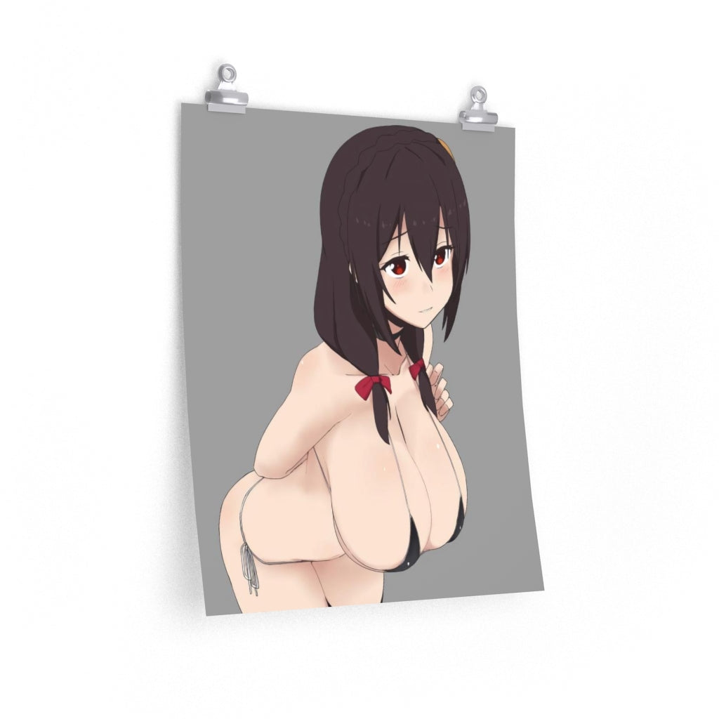 Yunyun Micro Bikini KonoSubara Poster - Lewd Premium Matte Vertical Poster - Adult Wall Art