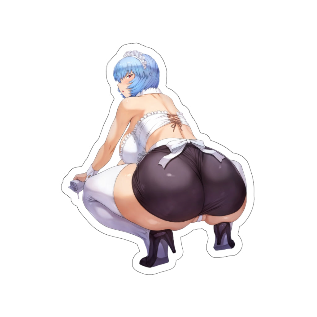Evangelion Sticker - Rei Maid Pantsu Waterproof Sticker Ecchi - Anime Car Decal