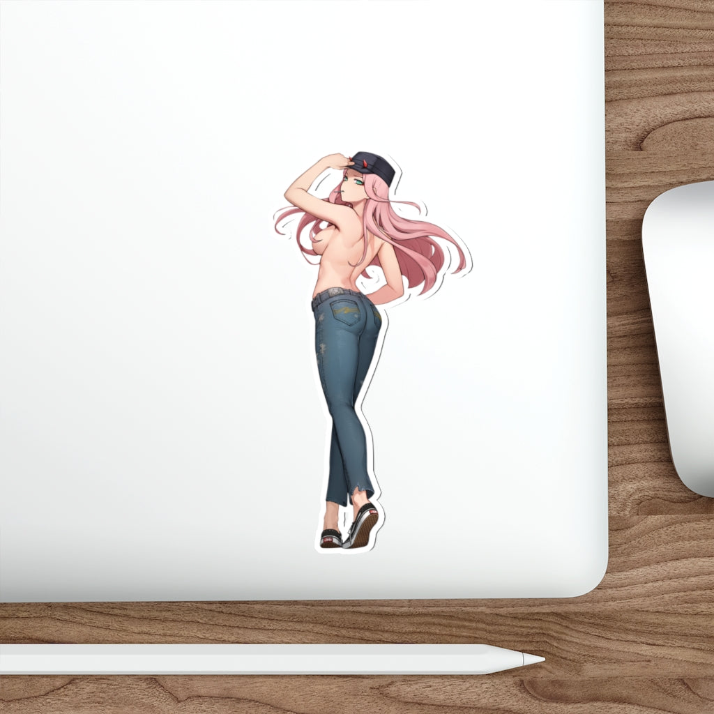 Zero Two Sexy Jeans Waterproof Sticker - Ecchi Decal - Darling in the Franxx