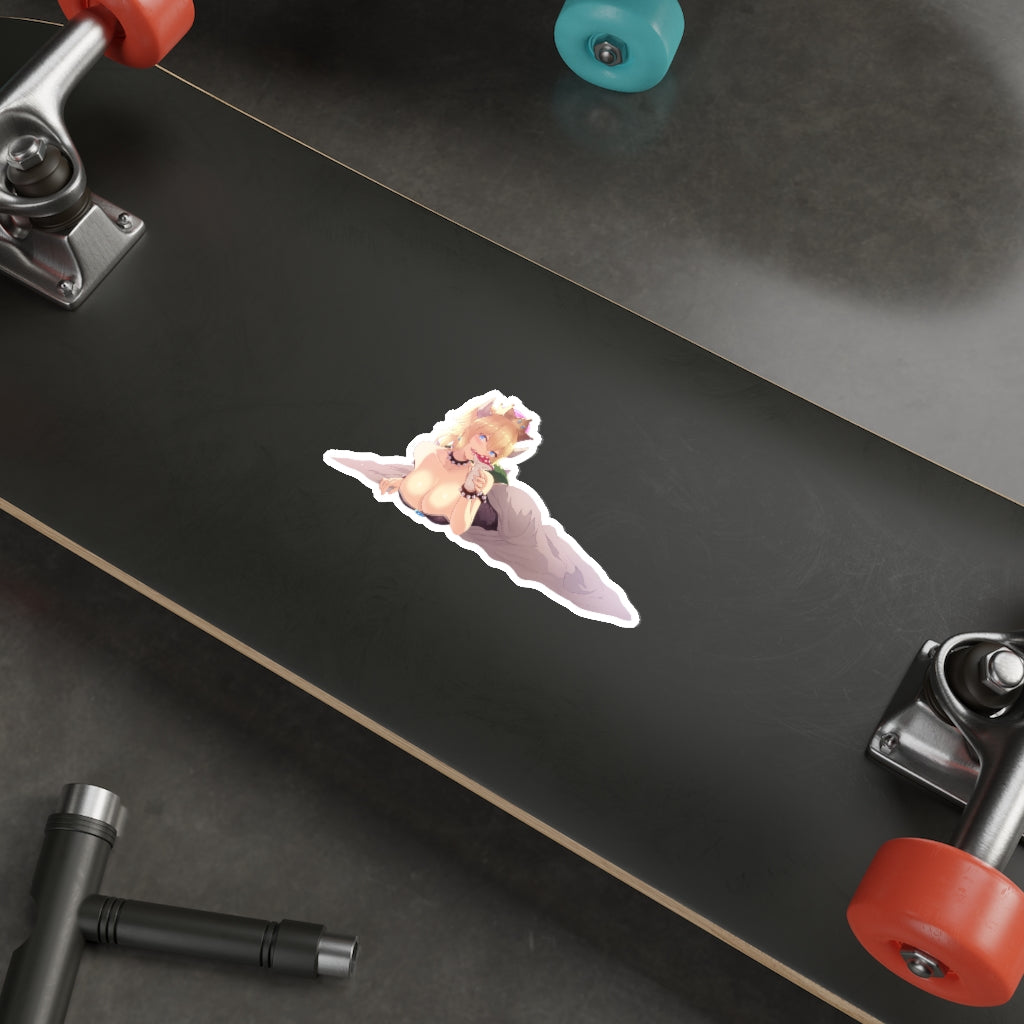 Bowsette Mushroom Waterproof Sticker - Ecchi Vinyl Anime Car Decal