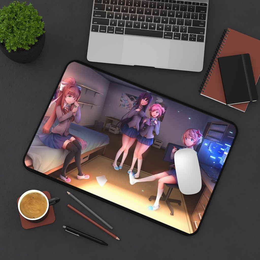 Doki Doki Literature Club Mousepad - Large Gaming Desk Mat - Kawaii Playmat