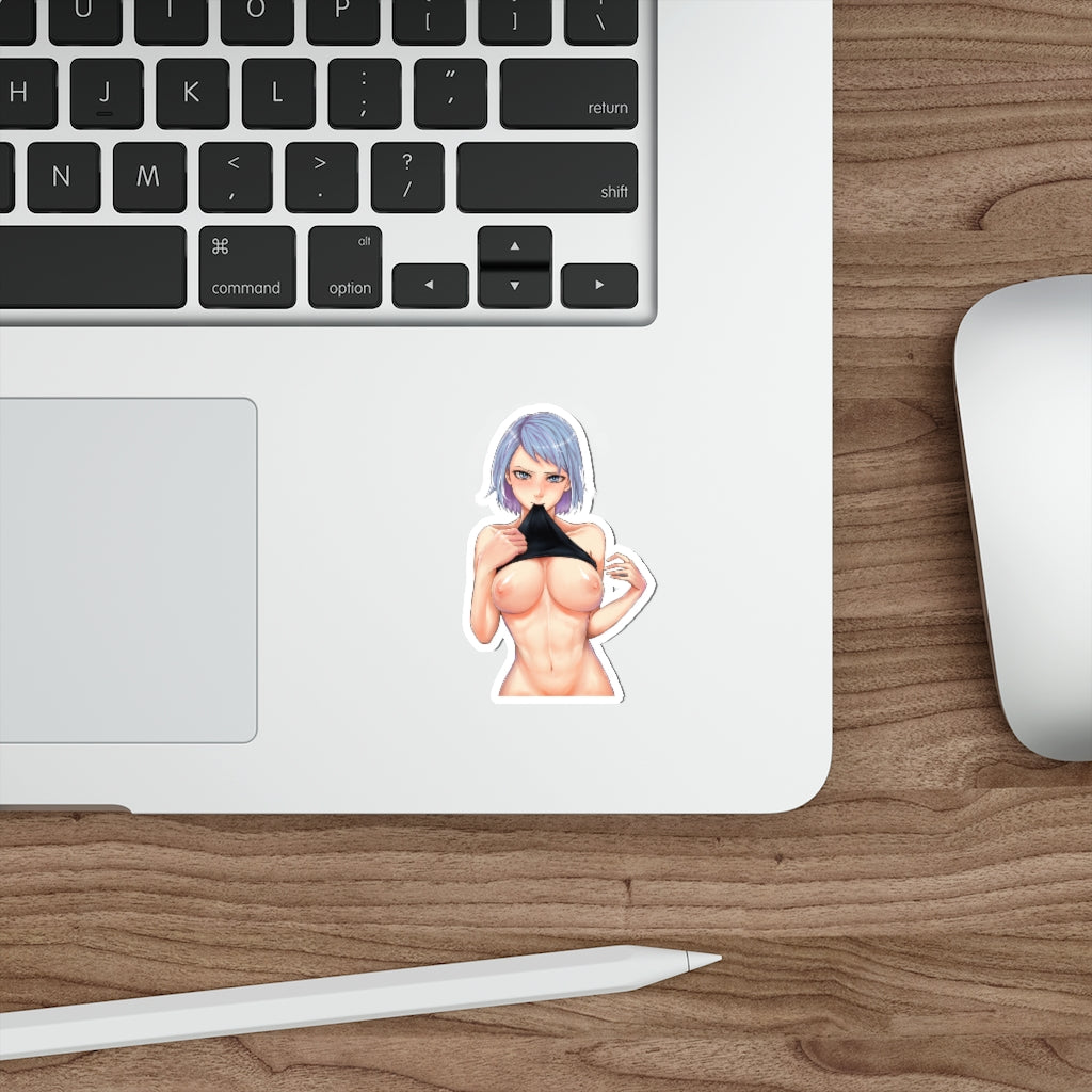 Ace Attorney Franziska von Karma Topless Tits Waterproof Sticker -  Ecchi Vinyl Decal