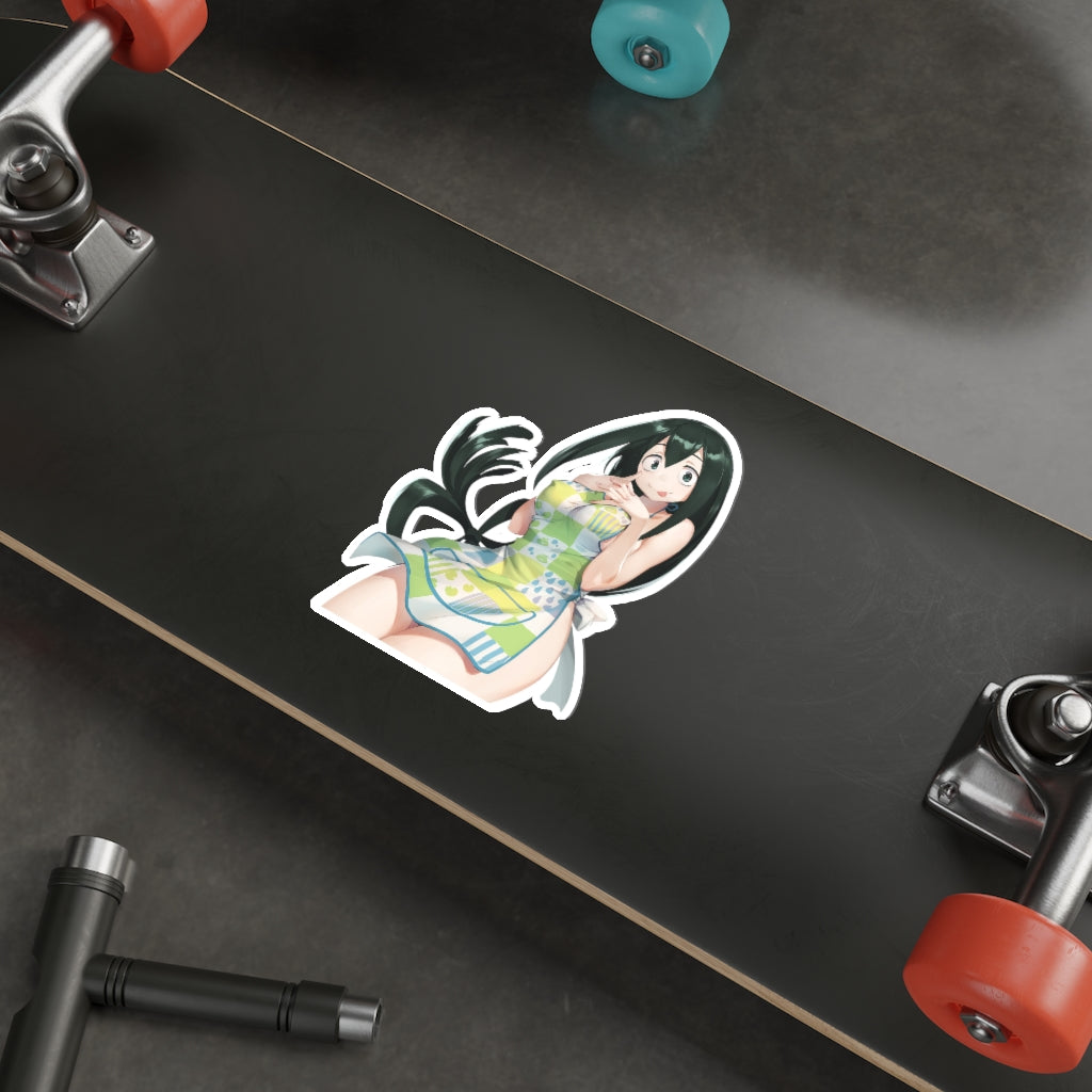 Tsuyu Asui Sexy Apron Waterproof Sticker - Ecchi Anime Froppy My Hero Academia Vinyl Car Decal