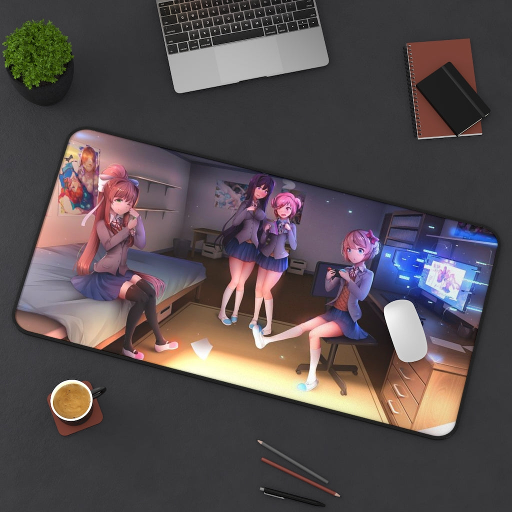 Doki Doki Literature Club Mousepad - Large Gaming Desk Mat - Kawaii Playmat