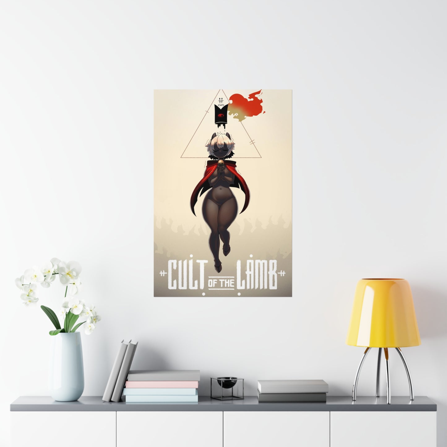 Cult of the Lamb Poster - Ecchi Waifu Parody Gaming Decor Wall Art - Premium Matte Vertical Poster