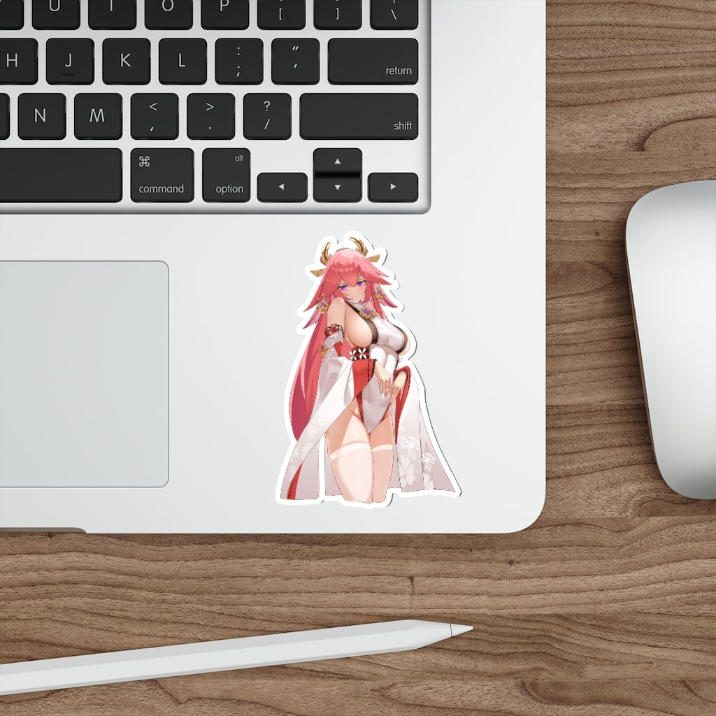 Hot Yae Miko Genshin Impact Waterproof Sticker - Ecchi Vinyl Decal