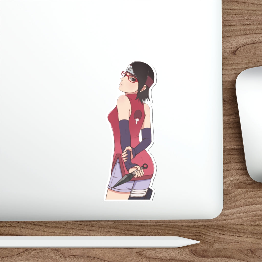 Uchiha Sarada Naruto Kunai Waterproof Sticker - Ecchi Vinyl Decal