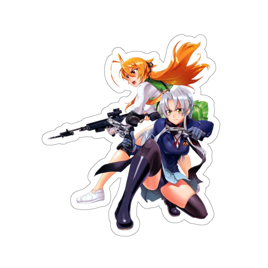 Highschool of the Dead Sexy Rei Miyamoto and Mikoto Kiba Waterproof Sticker - Ecchi Vinyl Decal