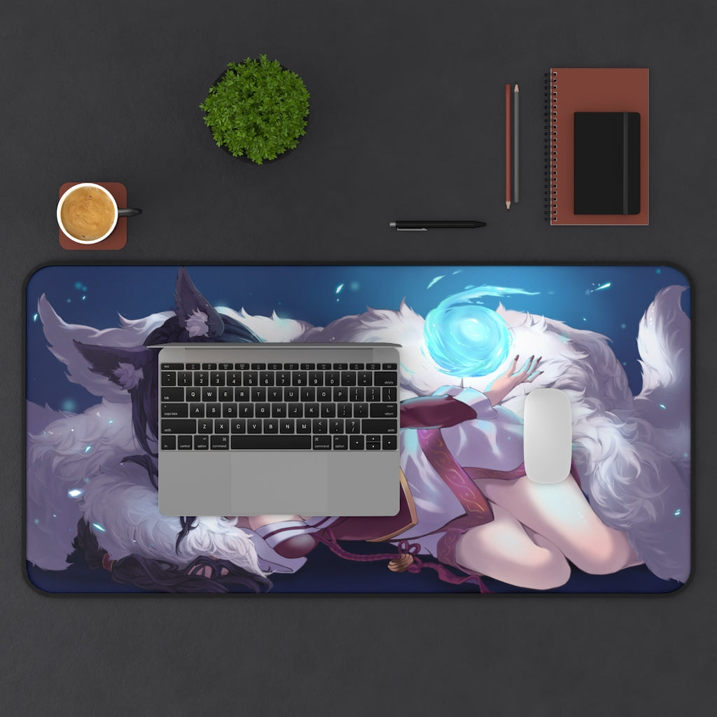 Ahri Anime Mousepad - Large Desk Mat - Ecchi Mouse Pad - MTG Playmat