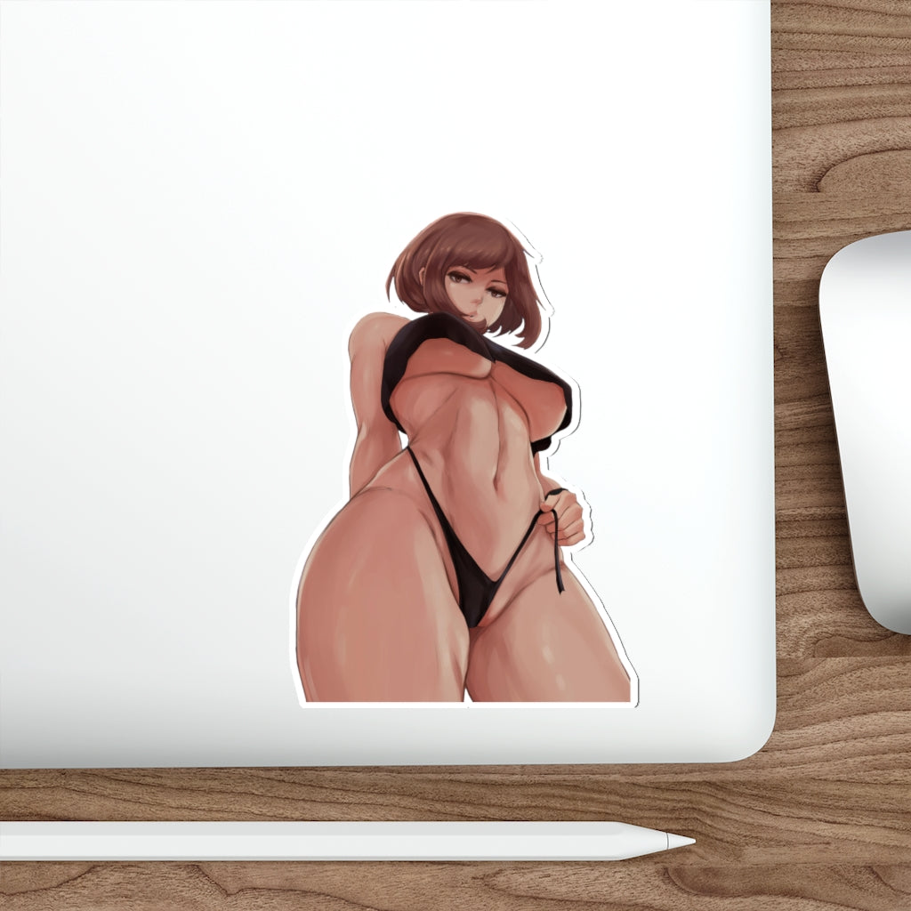 Thick Urara Ochako Waterproof Sticker - Ecchi Bikini Anime My Hero Academia Vinyl Car Decal