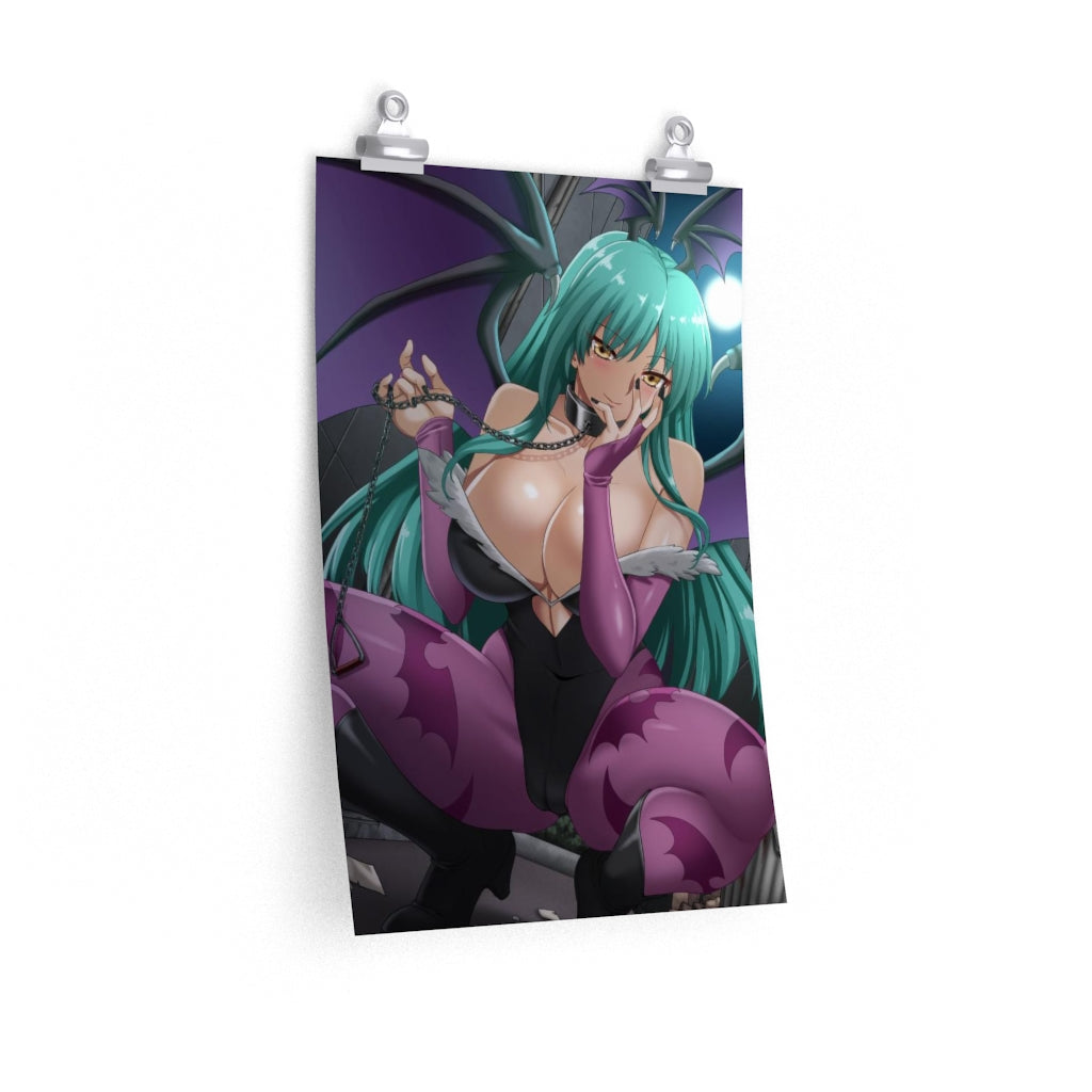 Sexy Morrigan Aensland Darkstalkers Poster - Lewd Premium Matte Vertical Poster - Adult Wall Art