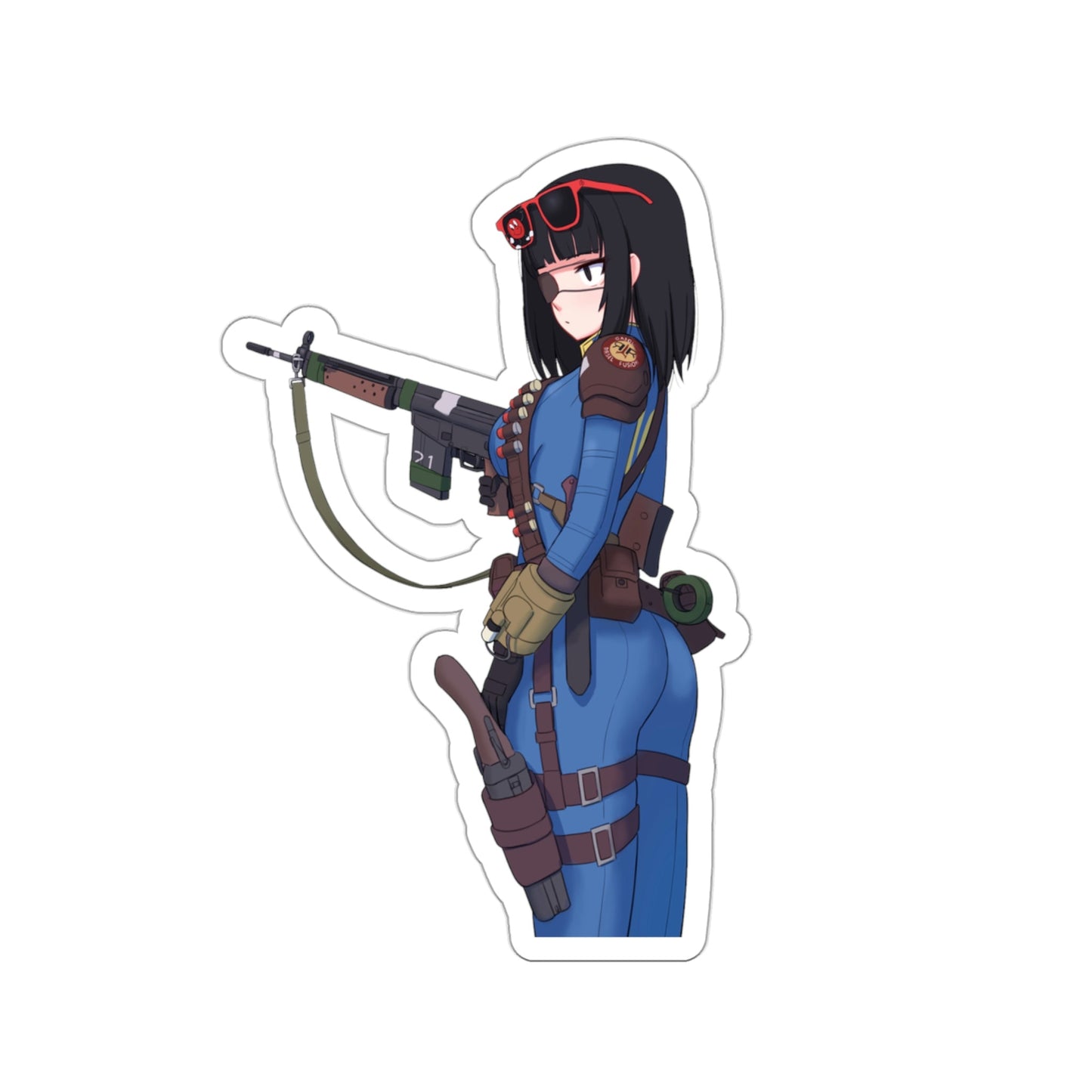 Fallout Sexy Vault Dweller Waifu Waterproof Sticker - Weatherproof Vinyl Car Decal