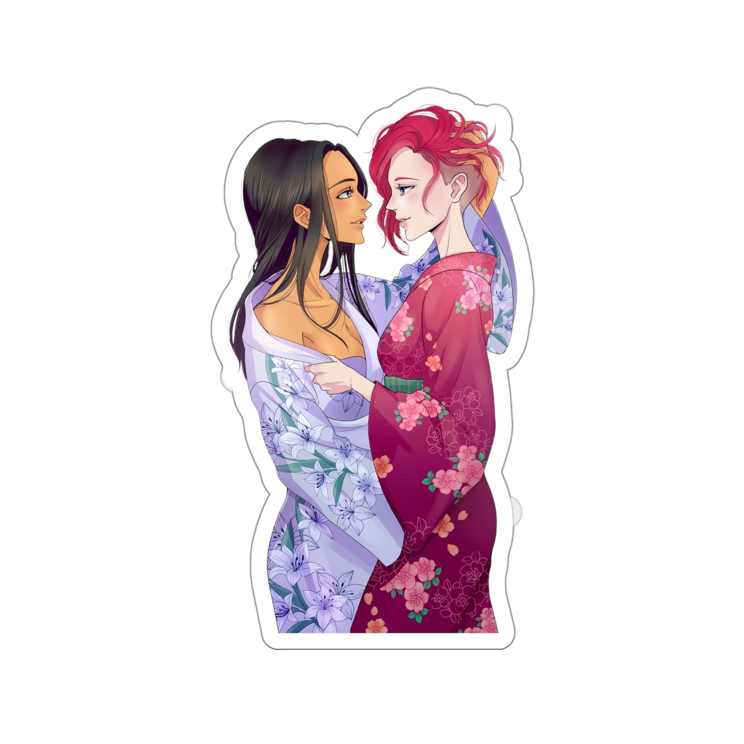 Sexy Yukata Sara Crispino Mila Babicheva Yuri on Ice Waterproof Sticker - Weatherproof Vinyl Car Decal