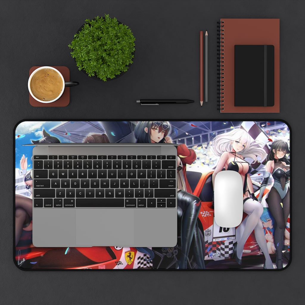 Large Anime Ecchi Desk Mat | Pit Babes | Grid Girls | Big Gaming Mousepad - MTG Playmat