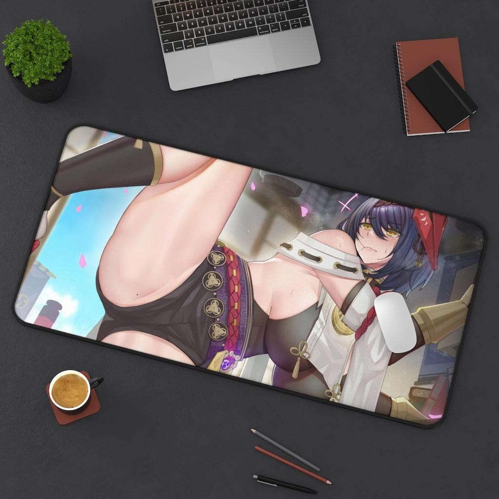 Sexy Kujou Sara Genshin Impact Desk Mat - Non Slip Mousepad