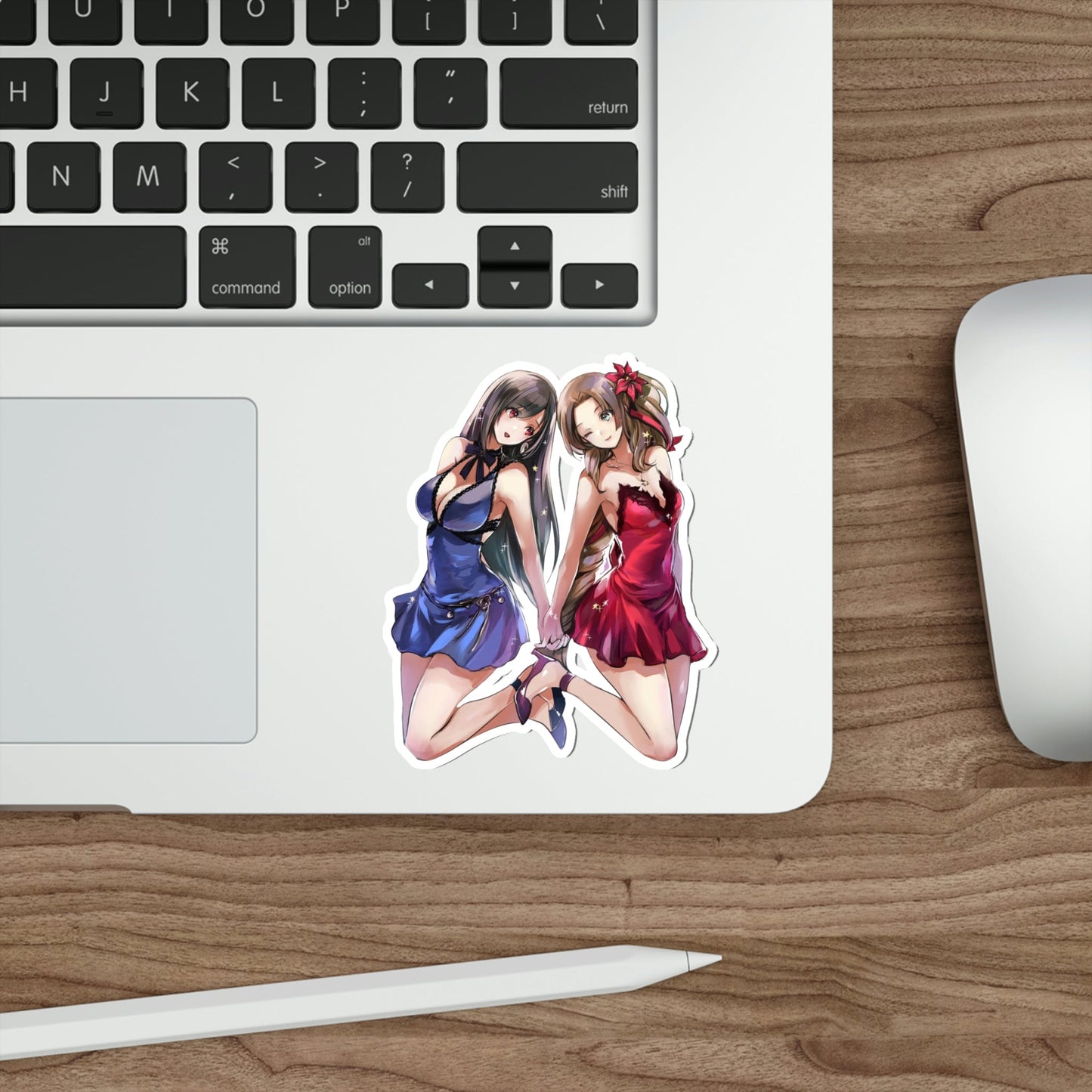 Sexy Waifus Tifa and Aerith BFF7 Waterproof Sticker - Weatherproof Vinyl Car Decal