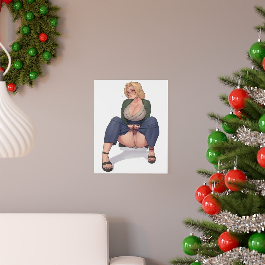 Tsunade Pussy Flash Naruto Hentai Poster - Lewd Premium Matte Vertical Poster - Adult Wall Art