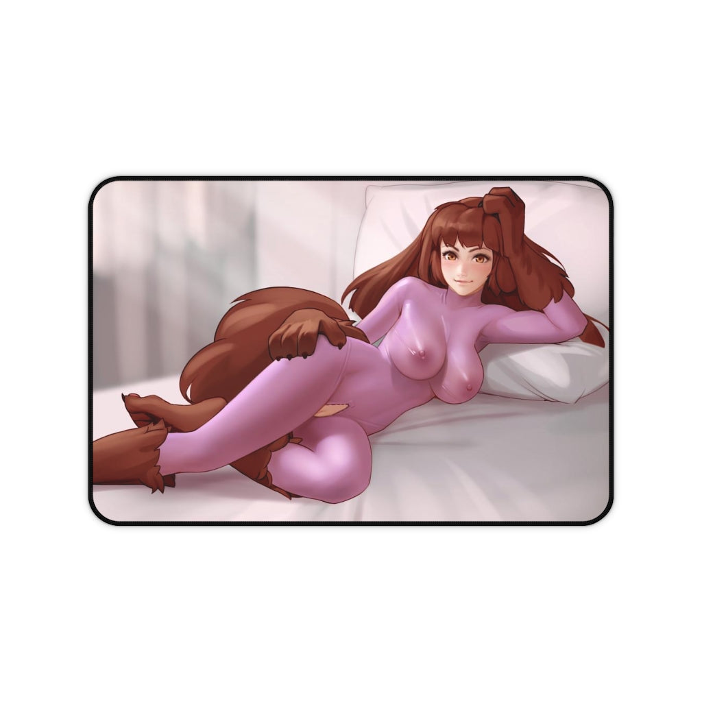 Kobold Monster Girl Encyclopedia Sexy Bodysuit Desk Mat - Non Slip Mousepad