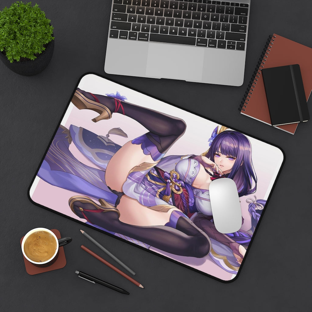 Genshin Impact Mousepad - Ecchi Raiden Shogun Large Desk Mat - Mouse Pad - MTG Playmat