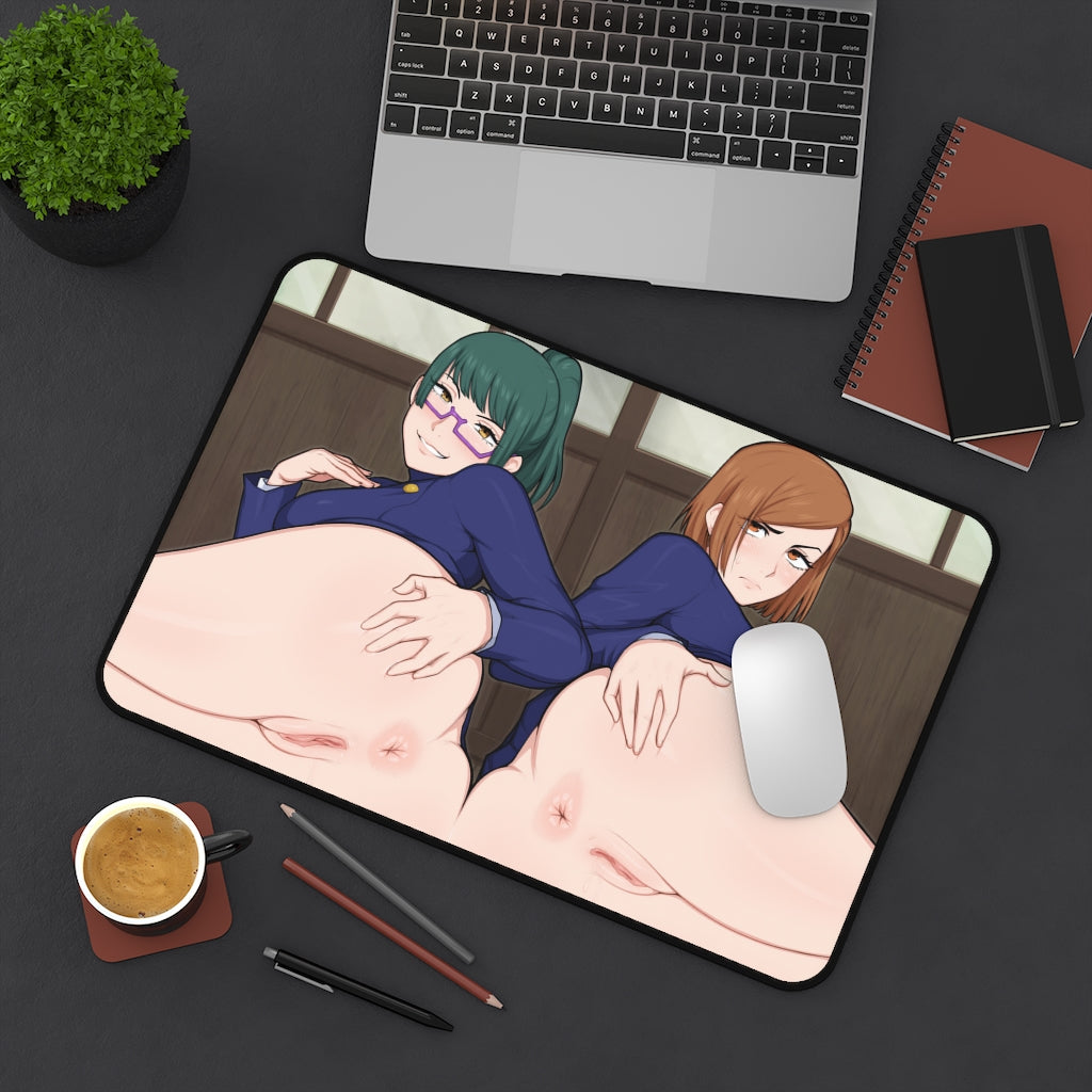 Kugisaki Nobara and Zen In Maki Jujutsu Kaisen Hentai Nude Butts Desk Mat - Lewd Mousepad - Anime Girl Playmat