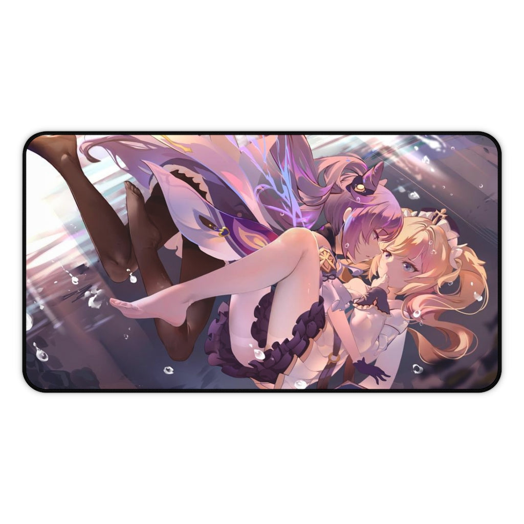 Genshin Impact Sexy Mousepad - Keqing and Barbara Ecchi Desk Mat - Gaming Playmat