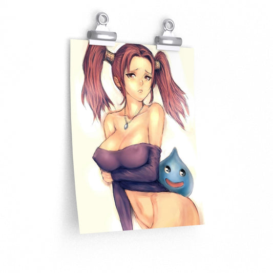 Slime and Jessica Albert Dragon Quest Poster - Lewd Premium Matte Vertical Poster - Adult Wall Art