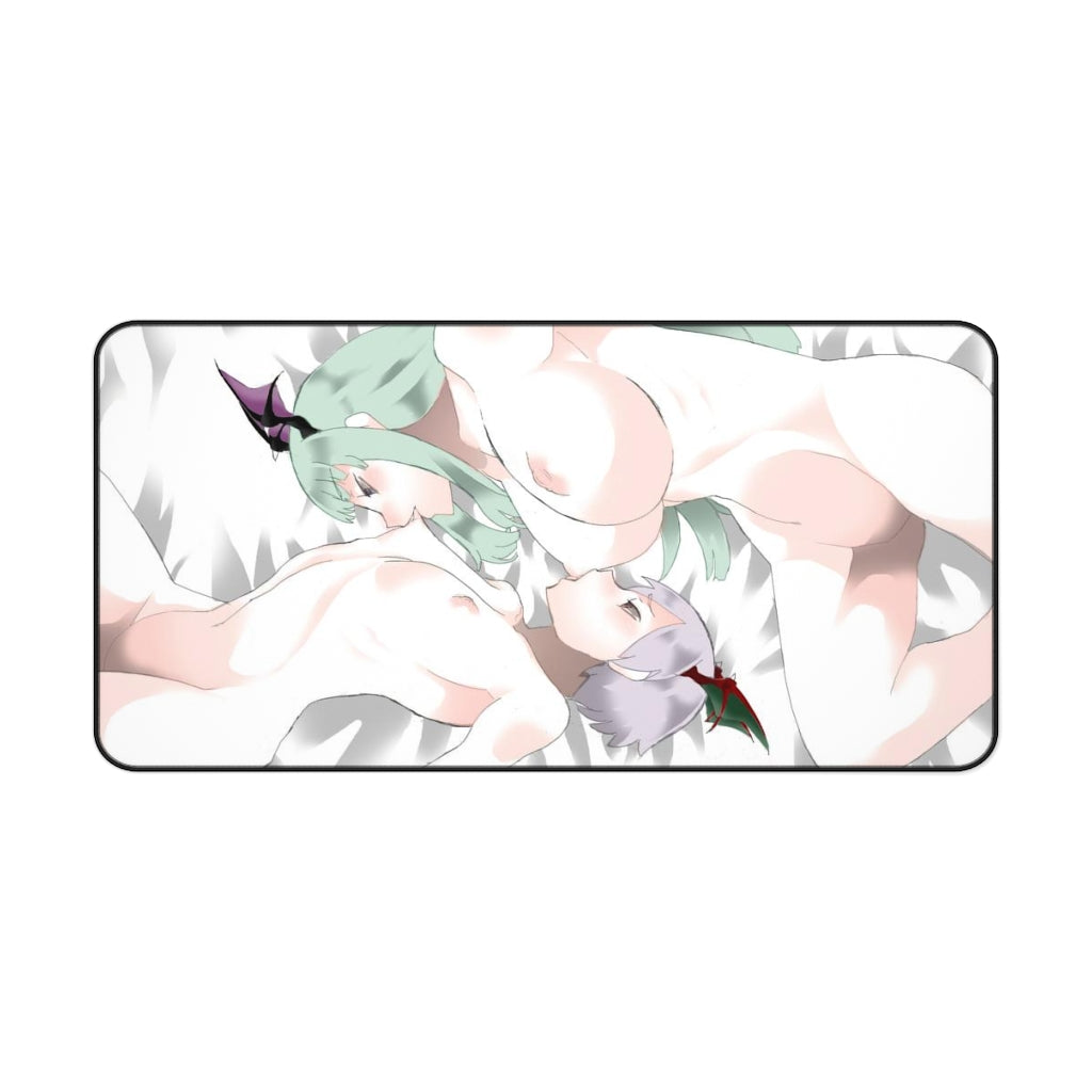 Morrigan and Lilith Aensland Darkstalkers Desk Mat - Non Slip Mousepad