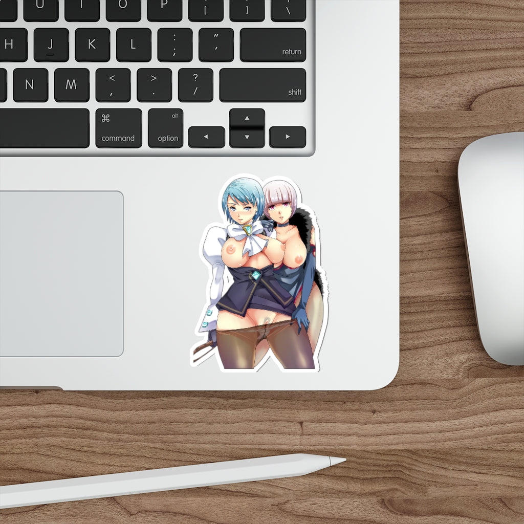 Hentai Ace Attorney Franziska von Karma and Shih-na Waterproof Sticker -  Ecchi Vinyl Decal