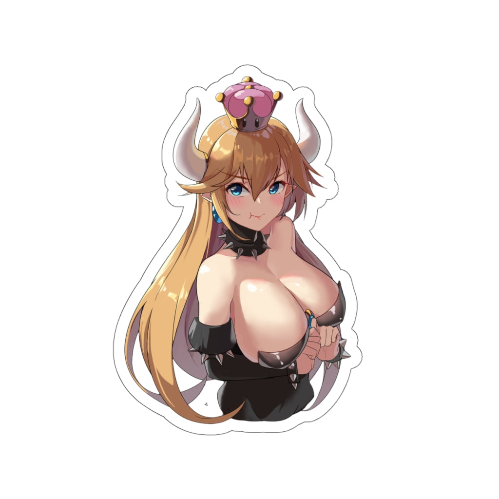 Big Boobs Bowsette Waterproof Sticker - Ecchi Vinyl Decal