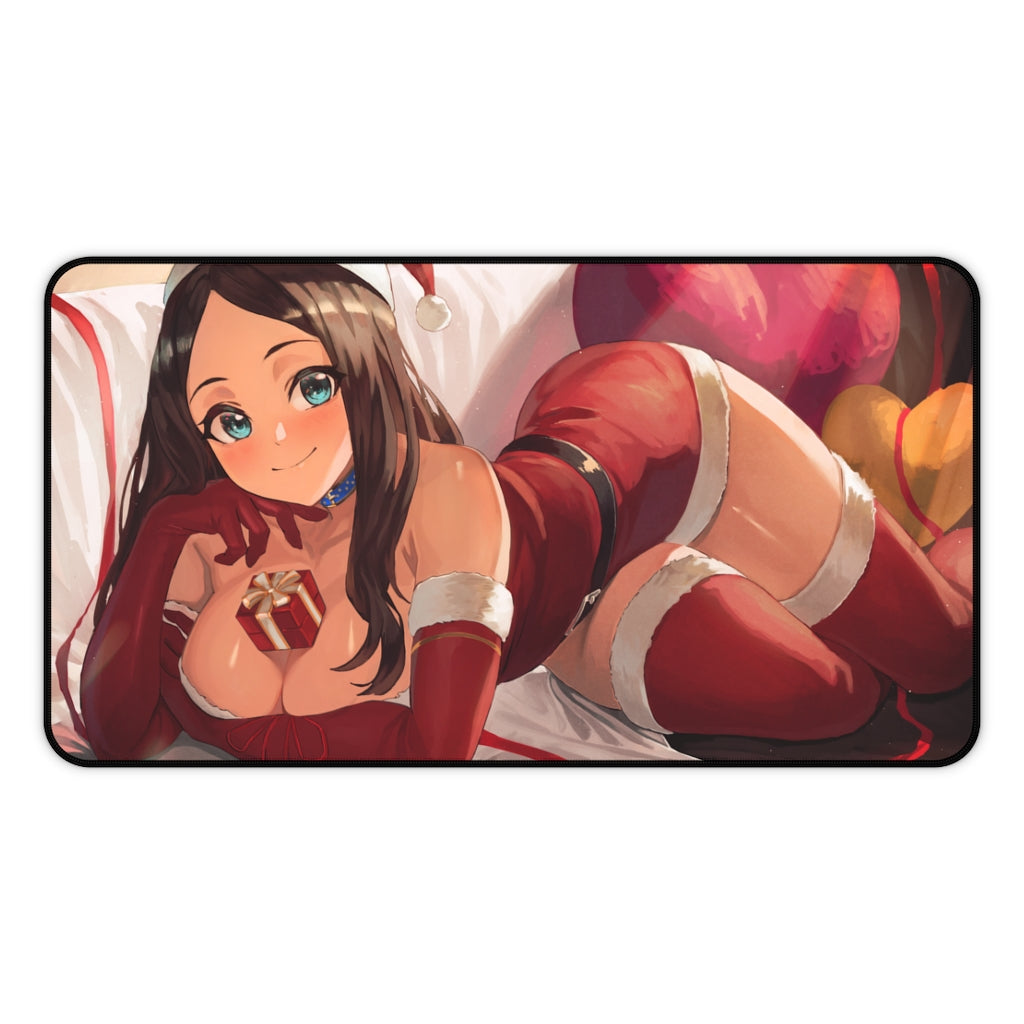 Fate Grand Order Ecchi Mousepad - Leonardo Da Vinci Christmas Large Desk Mat - Sexy Mouse Pad