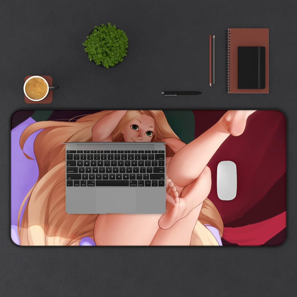 Nude Rapunzel Hentai Desk Mat - Sexy Anime Girl Mousepad - Gaming Playmat