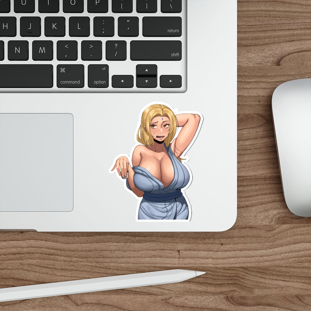 Sexy Drunk Tsunade Naruto Waterproof Sticker - Ecchi Vinyl Decal