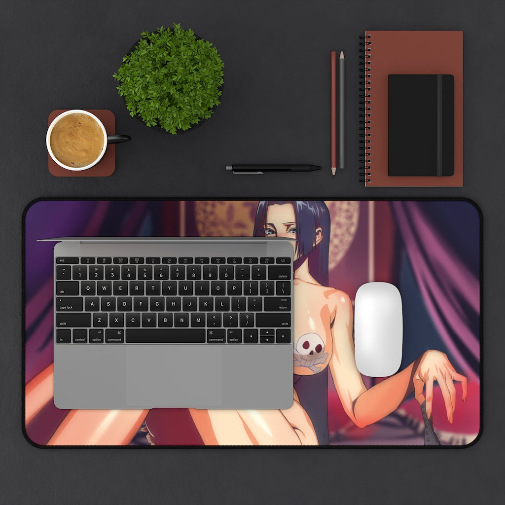 Nude Busty Boa Hancock One Piece Desk Mat - Lewd Mousepad - Sexy Anime Girl Playmat