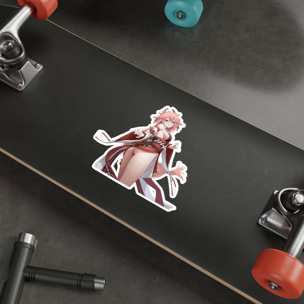 Sexy Butt Yae Miko Genshin Impact Ecchi Vinyl Decal Waterproof Sticker - Ecchi Vinyl Decal