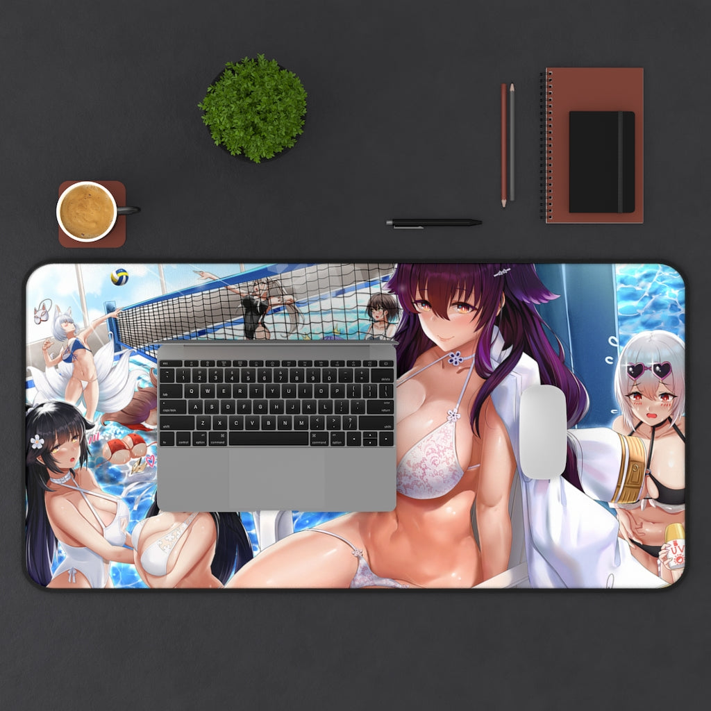 Large Anime Ecchi Desk Mat | Waterpolo Azur Lane Waifus | Big Gaming Mousepad - MTG Playmat