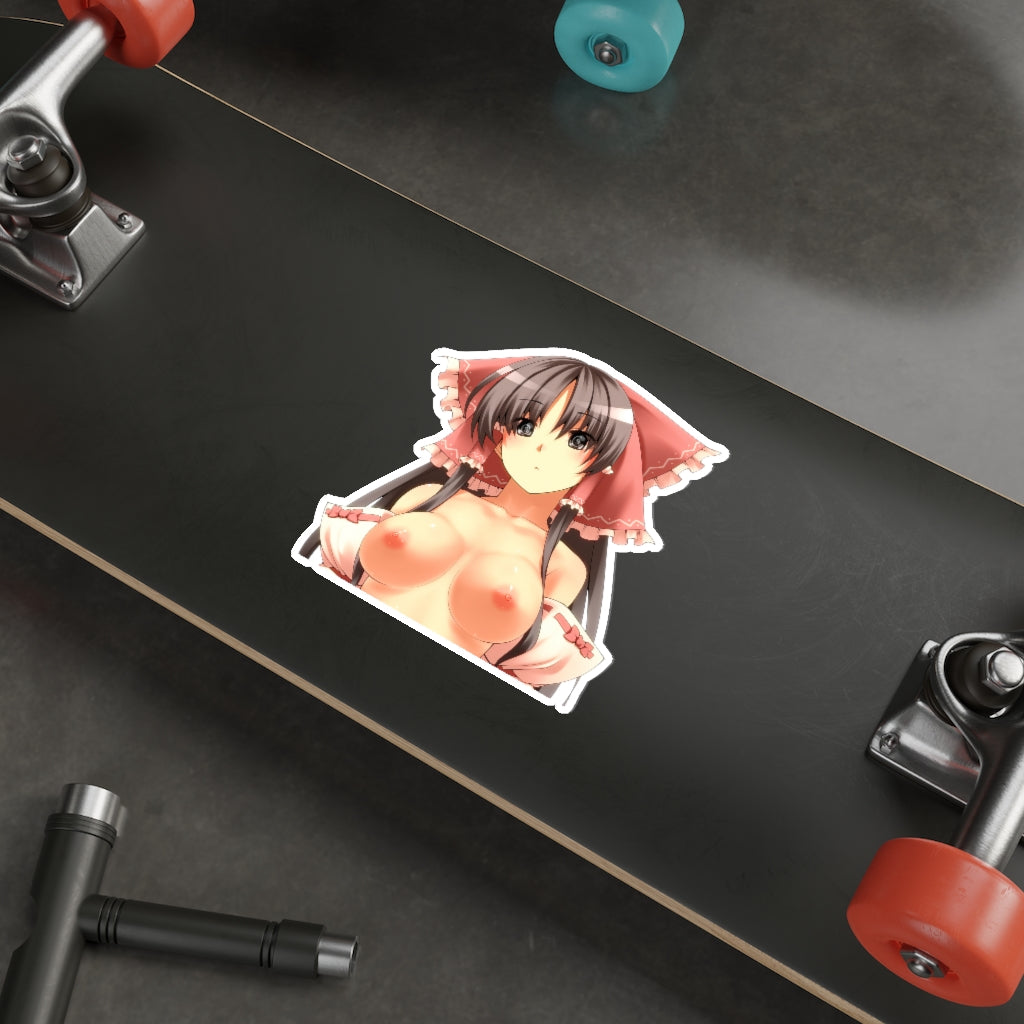 Touhou Reimu Hakurei Topless Tits Waterproof Sticker - Ecchi Vinyl Decal