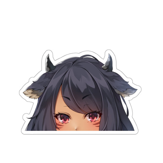 Azur Lane Cow Girl Kashino Peeker Sticker - Anime Peeker Car Decal